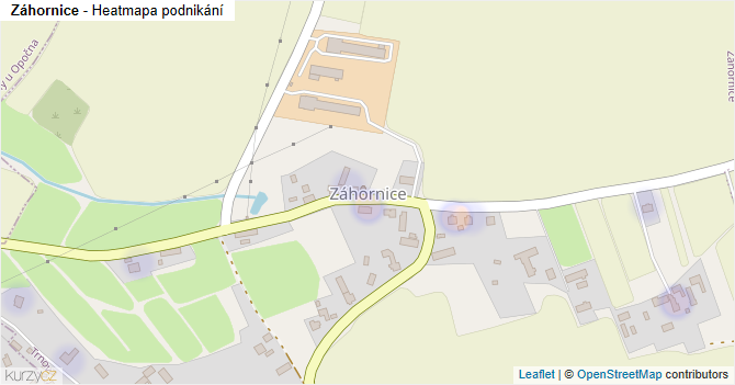 Záhornice - mapa podnikání