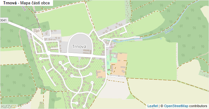 Trnová - mapa části obce