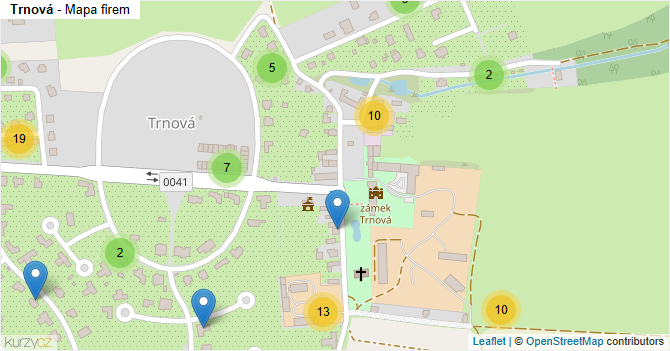 Trnová - mapa firem