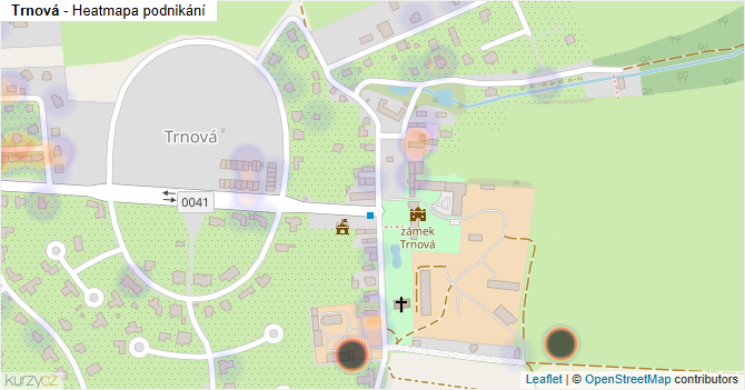 Trnová - mapa podnikání