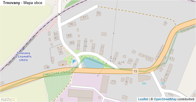 Trnovany - mapa obce