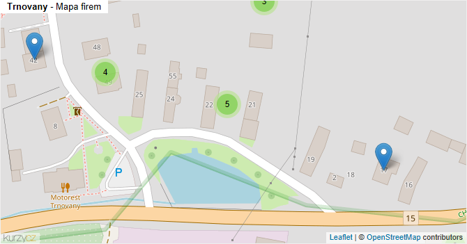 Trnovany - mapa firem