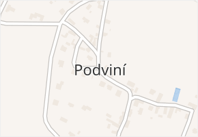 Podviní v obci Trnovany - mapa části obce