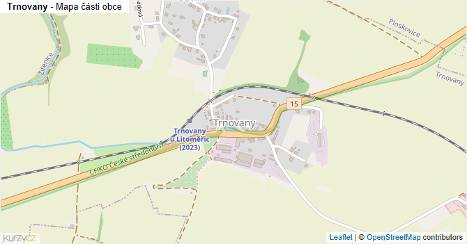 Trnovany - mapa části obce