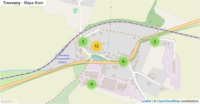 Trnovany - mapa firem