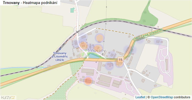 Trnovany - mapa podnikání