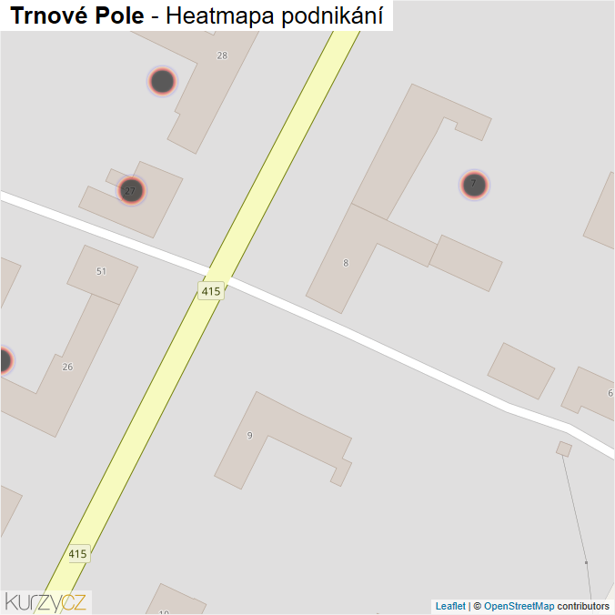 Mapa Trnové Pole - Firmy v obci.