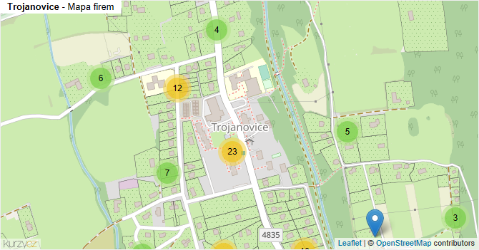 Trojanovice - mapa firem
