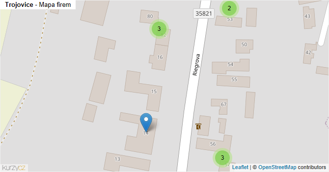 Trojovice - mapa firem