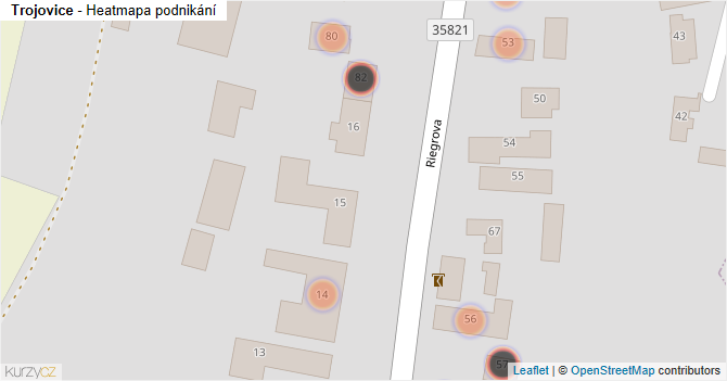 Trojovice - mapa podnikání