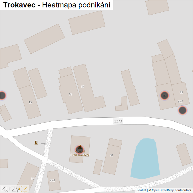 Mapa Trokavec - Firmy v obci.