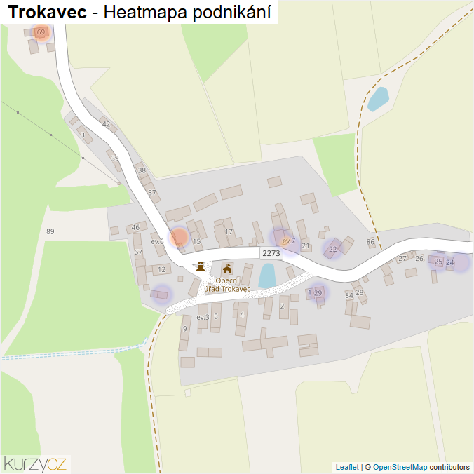 Mapa Trokavec - Firmy v části obce.