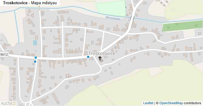 Troskotovice - mapa městysu