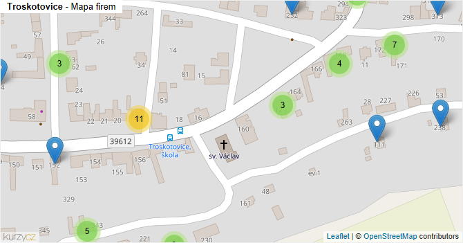 Troskotovice - mapa firem
