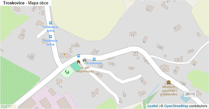 Troskovice - mapa obce