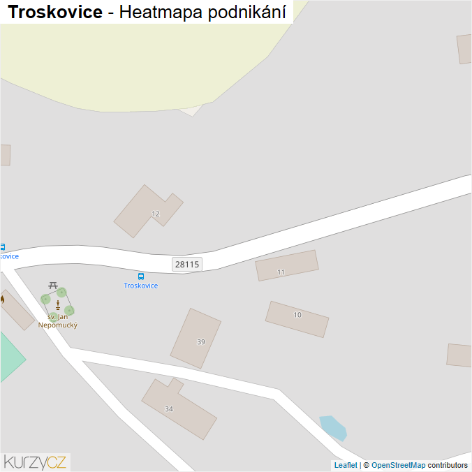 Mapa Troskovice - Firmy v obci.