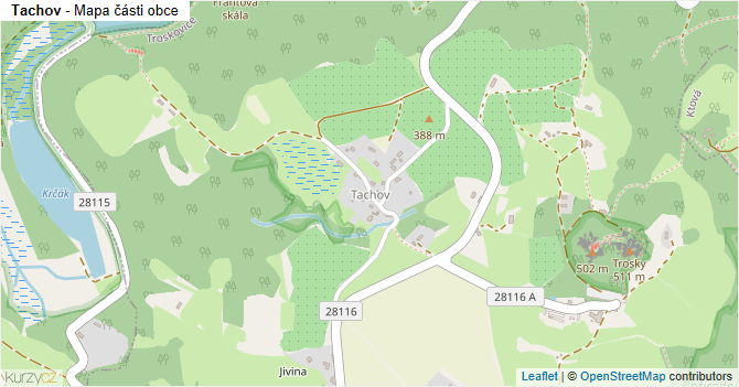 Tachov - mapa části obce