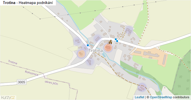 Trotina - mapa podnikání