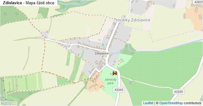 Zdislavice - mapa části obce