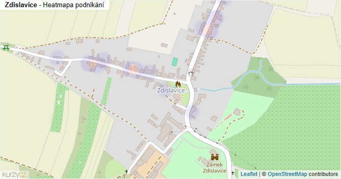 Zdislavice - mapa podnikání