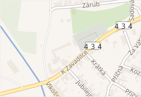 K Zavadilce v obci Troubky - mapa ulice