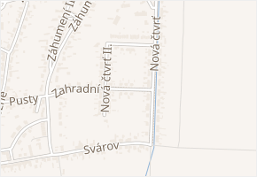 Nová čtvrť III. v obci Troubky - mapa ulice
