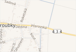 Přerovská v obci Troubky - mapa ulice