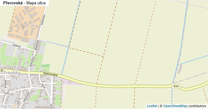 Přerovská - mapa ulice