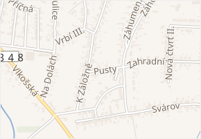 Pusty v obci Troubky - mapa ulice