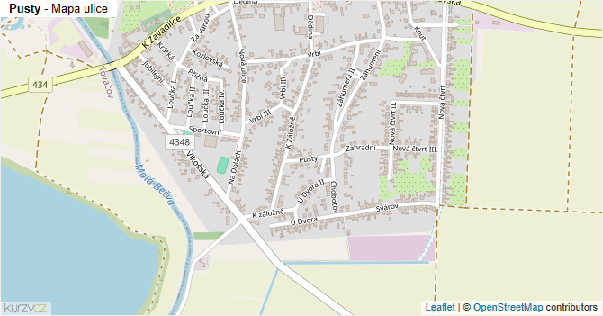 Pusty - mapa ulice