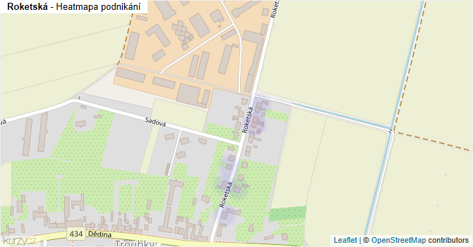 Roketská - mapa podnikání