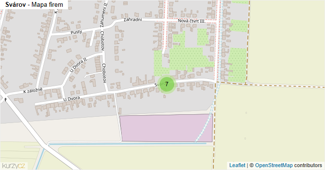 Svárov - mapa firem