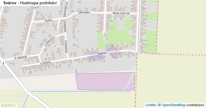 Svárov - mapa podnikání