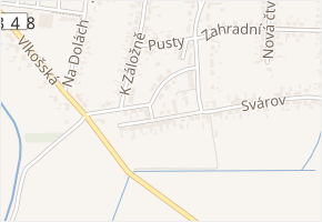 U Dvora v obci Troubky - mapa ulice