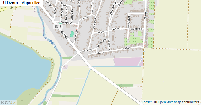 U Dvora - mapa ulice