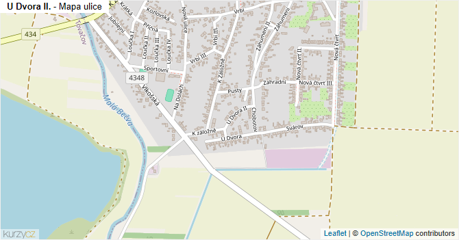 U Dvora II. - mapa ulice
