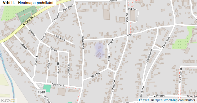 Vrbí II. - mapa podnikání