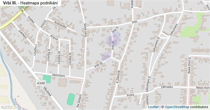 Vrbí III. - mapa podnikání