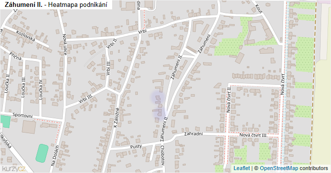 Záhumení II. - mapa podnikání