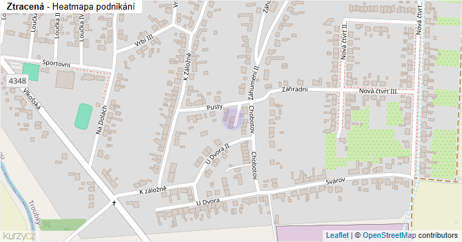 Ztracená - mapa podnikání