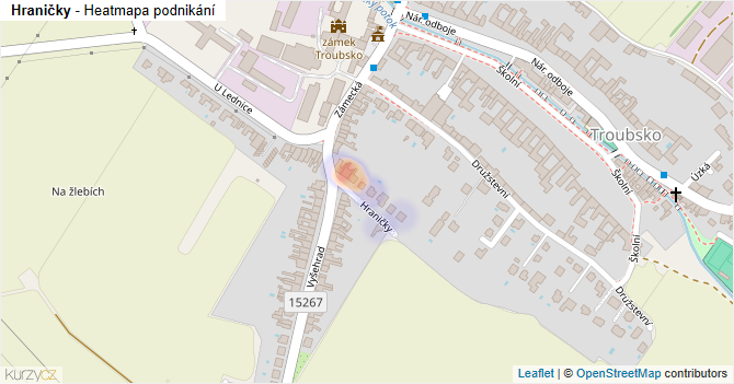 Hraničky - mapa podnikání