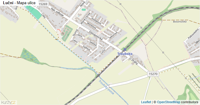 Luční - mapa ulice