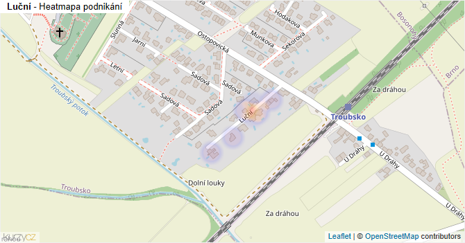 Luční - mapa podnikání