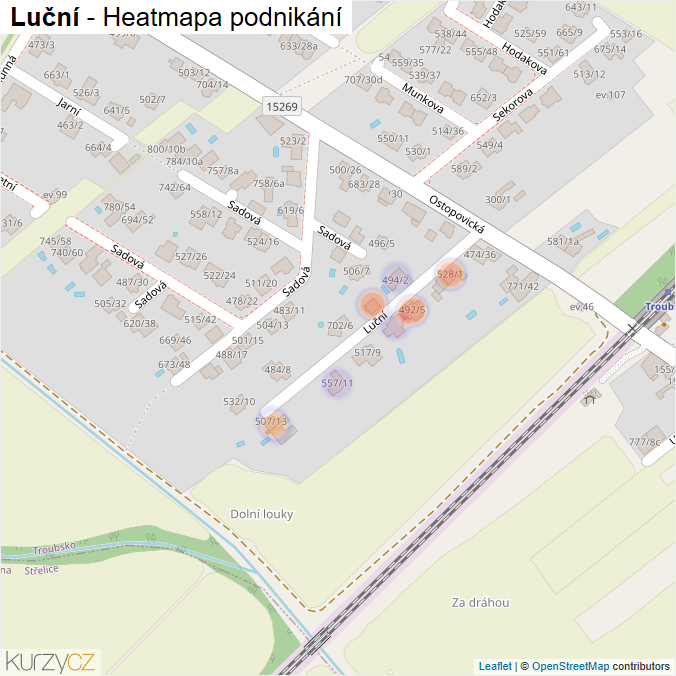 Mapa Luční - Firmy v ulici.