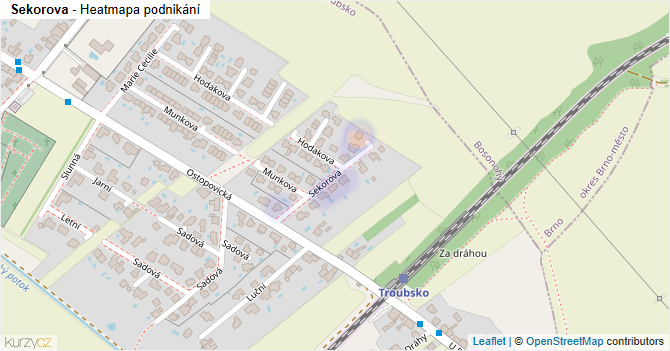 Sekorova - mapa podnikání