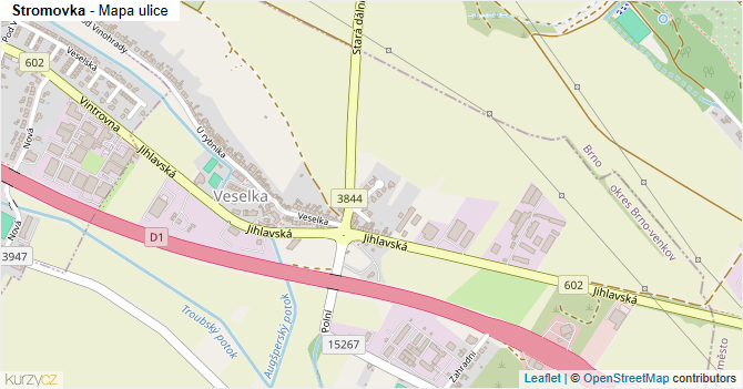 Stromovka - mapa ulice