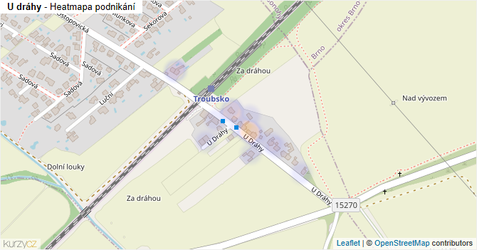 U dráhy - mapa podnikání