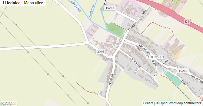 U lednice - mapa ulice