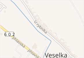 U rybníka v obci Troubsko - mapa ulice