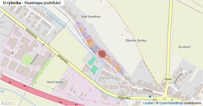 U rybníka - mapa podnikání